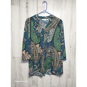 Paisley Print Women's Blouse - Multicolor
